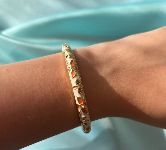Jonc Brésilien Perla Nacré Orange