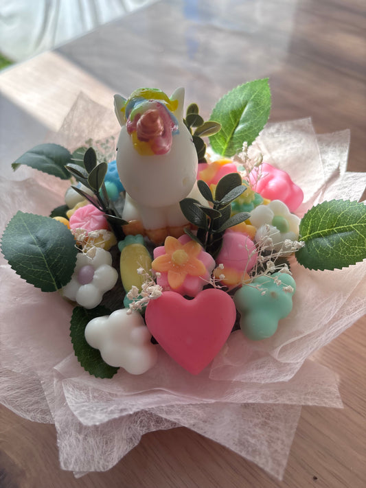 Bouquet Éternel avec Contenant – Parfum Licorne