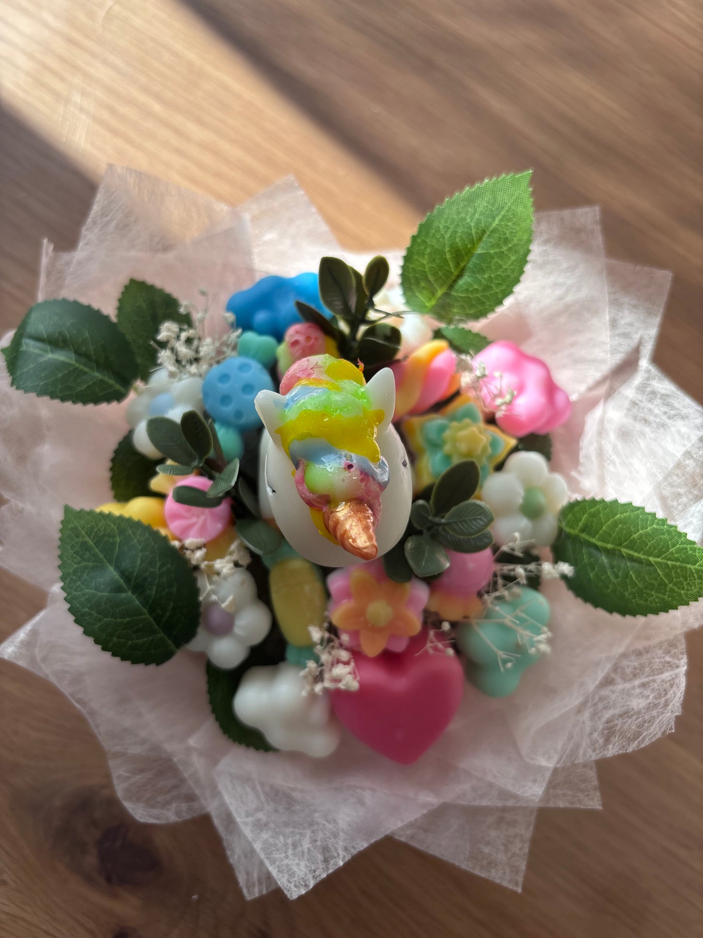 Bouquet Éternel avec Contenant – Parfum Licorne