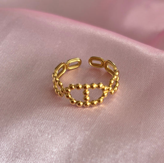 Bague Félicie Dorée - vue de profil
