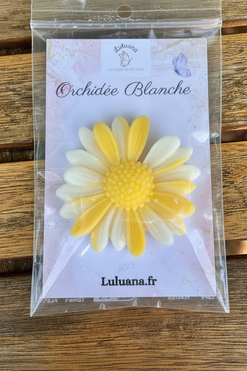 Fondant Marguerite Orchidée Blanche - étiquette