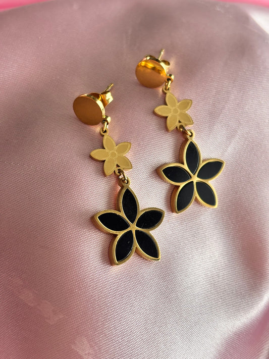Boucles d'oreilles Liana Noir - vue d’ensemble
