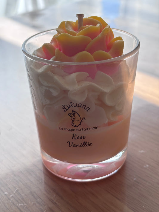 Bougie Gourmande Rose Vanilée