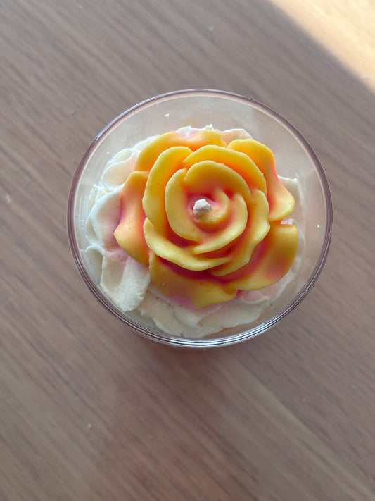 Bougie Gourmande Rose Vanilée