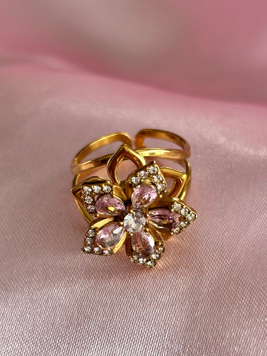Bague Anti-Stress Rosalia Dorée - vue de dessus