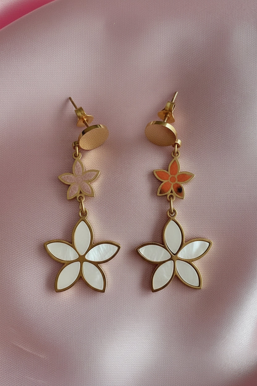 Boucles d'oreilles Liana Dorées - vue complète
