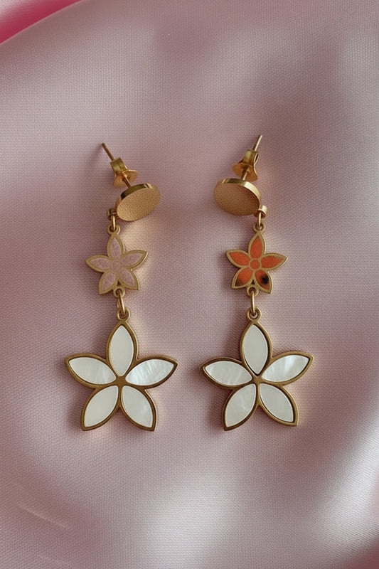 Boucles d'oreilles Liana Dorées - vue complète