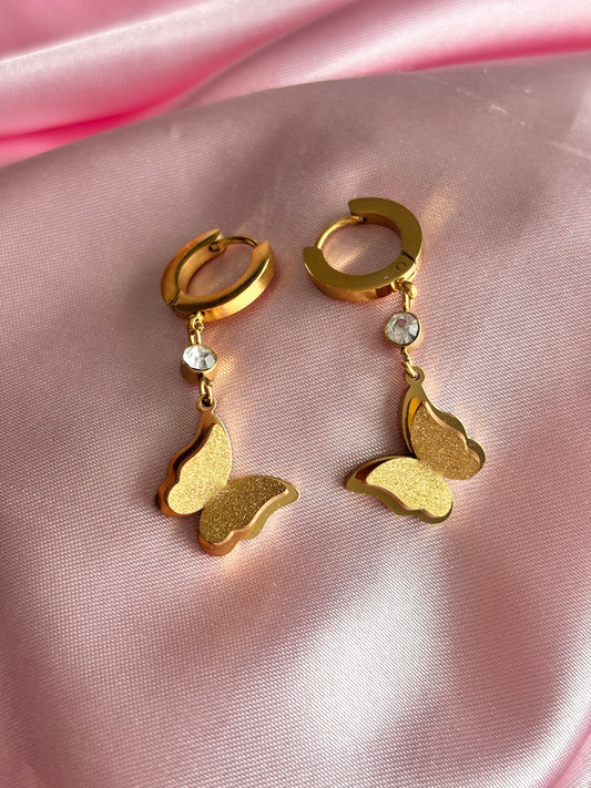 Boucles d'oreilles Luana Dorées - vue d’ensemble