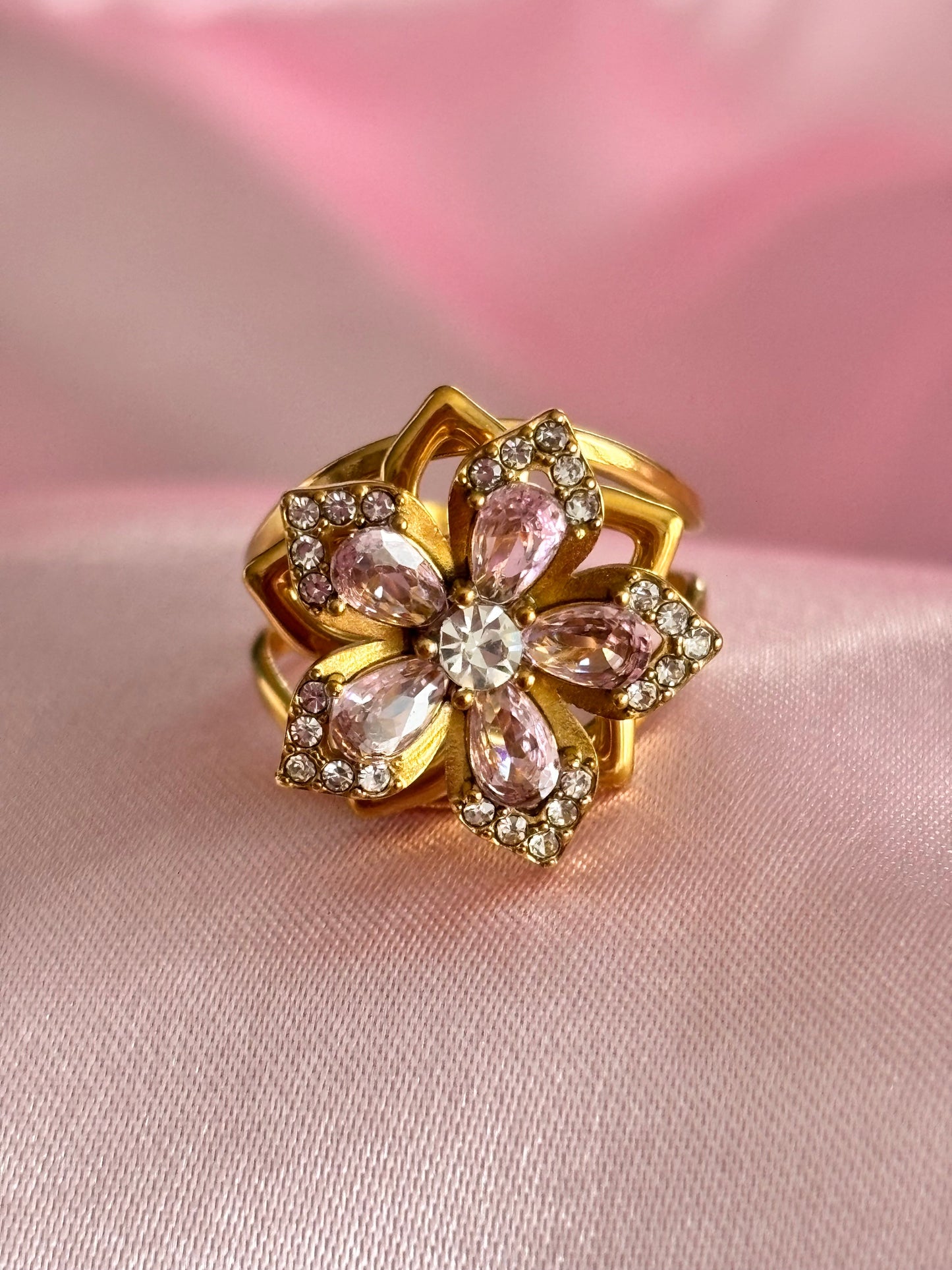 Bague Anti-Stress Rosalia Dorée - vue de face