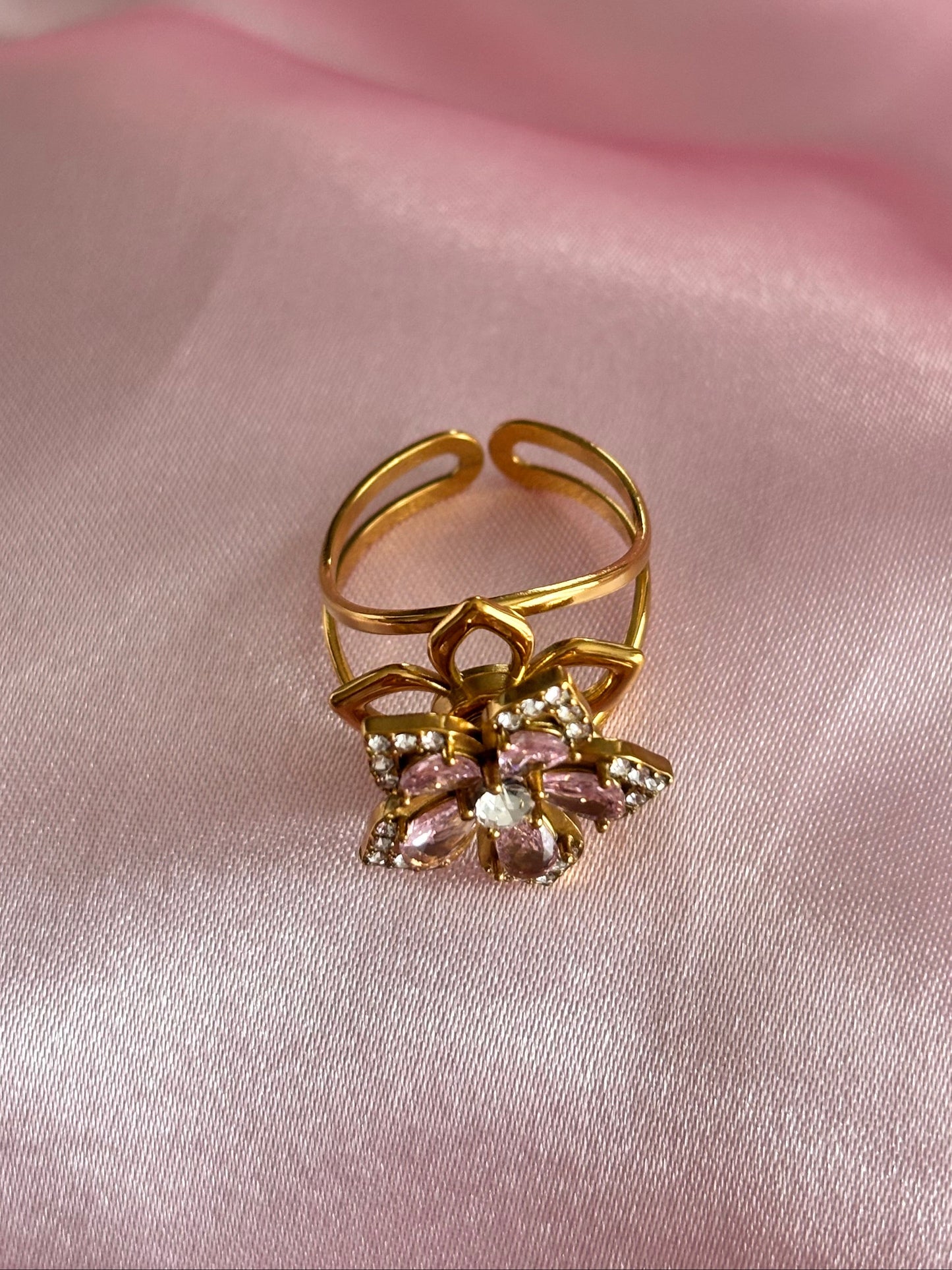 Bague Anti-Stress Rosalia Dorée - vue de profil