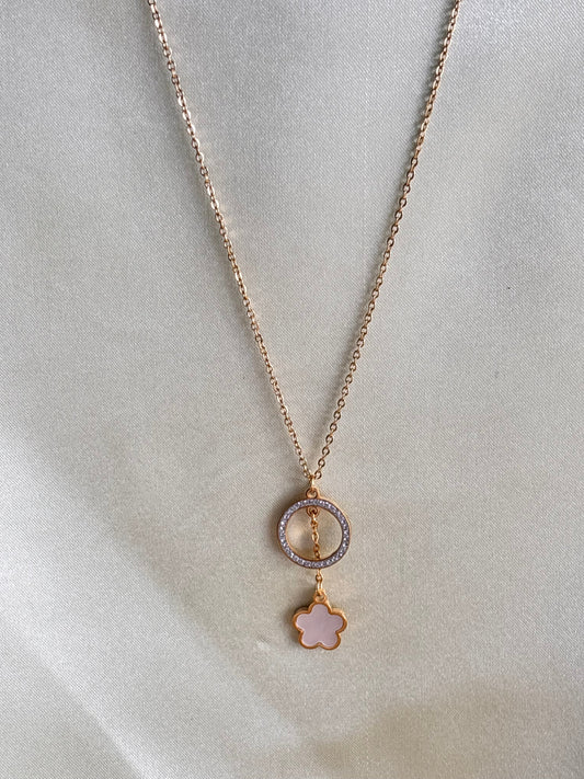 Collier Céleste Fleur Nacrée - vue complète