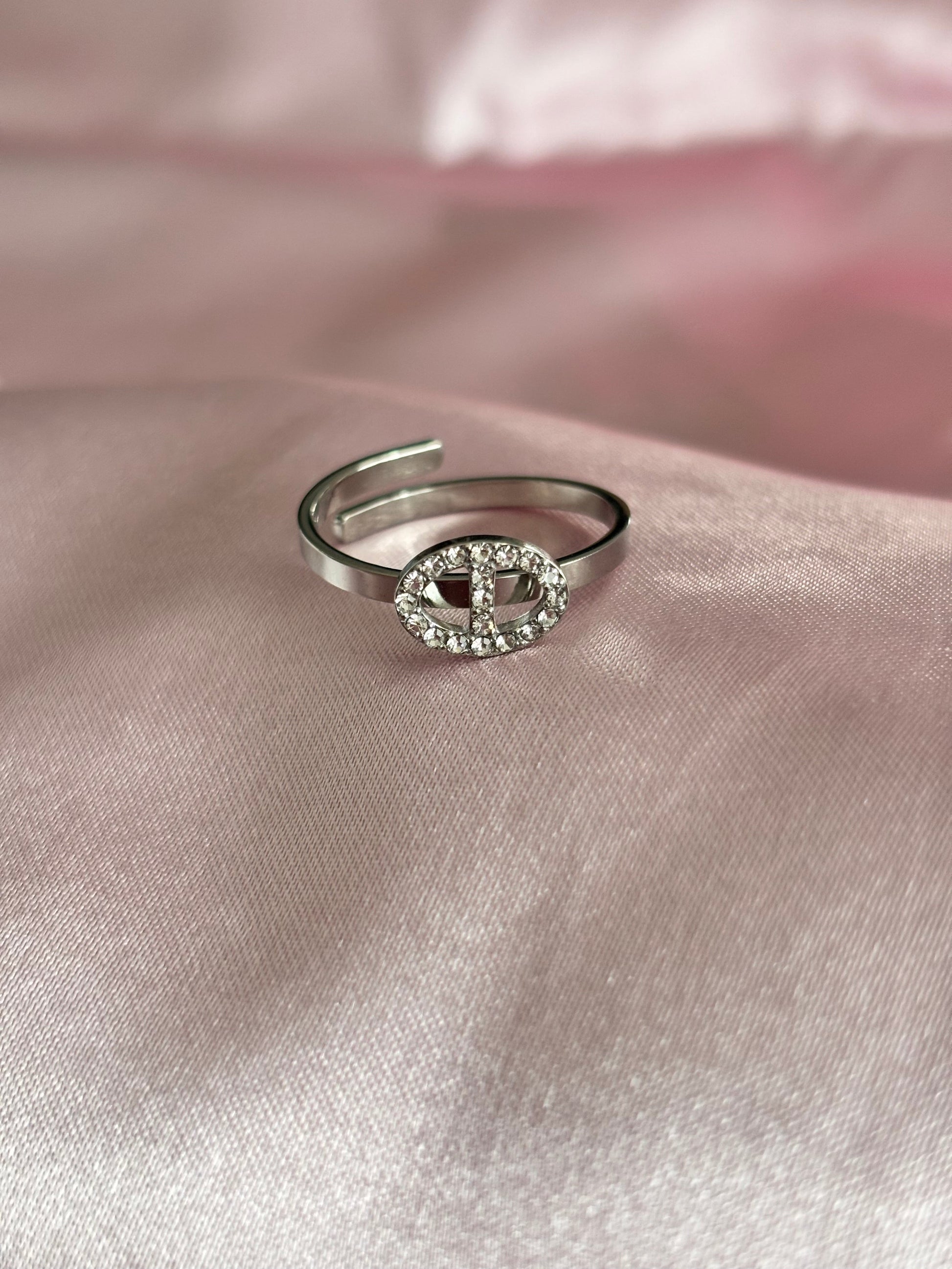Bague Évelyne Argentée - vue de profil