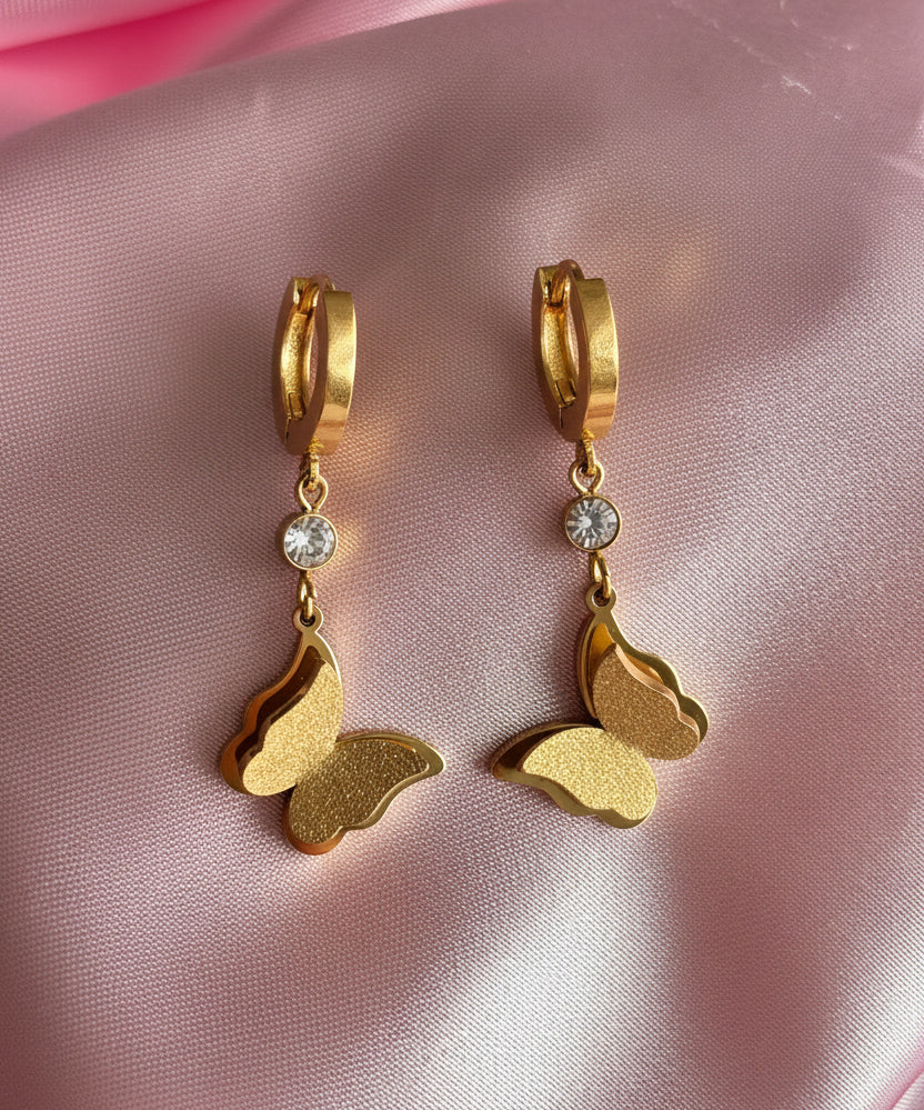 Boucles d'oreilles Luana Dorées - vue complète