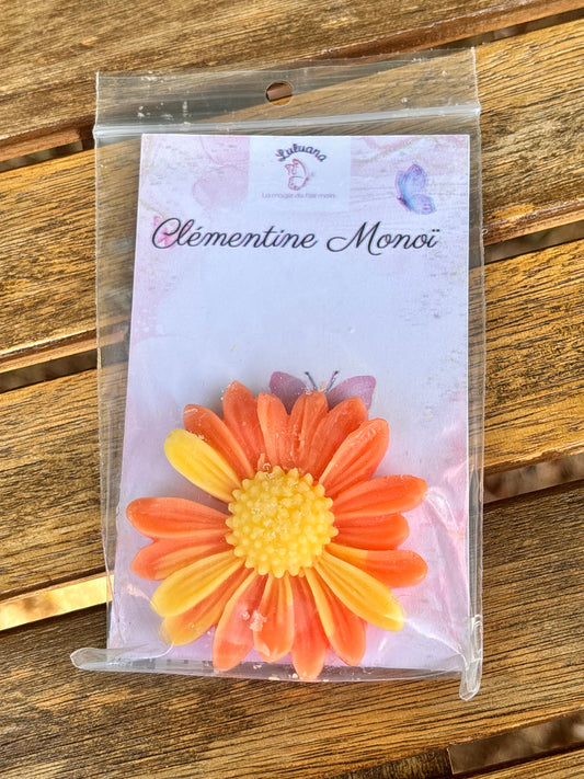 Fondant Marguerite Clémentine Monoï - cire de soja naturelle